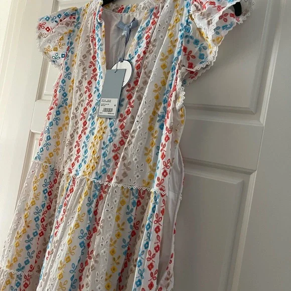 NWT Kimberly Whitman x Antonio Melani  Floral Embroidered Eyelet Dress - Picture 4 of 9